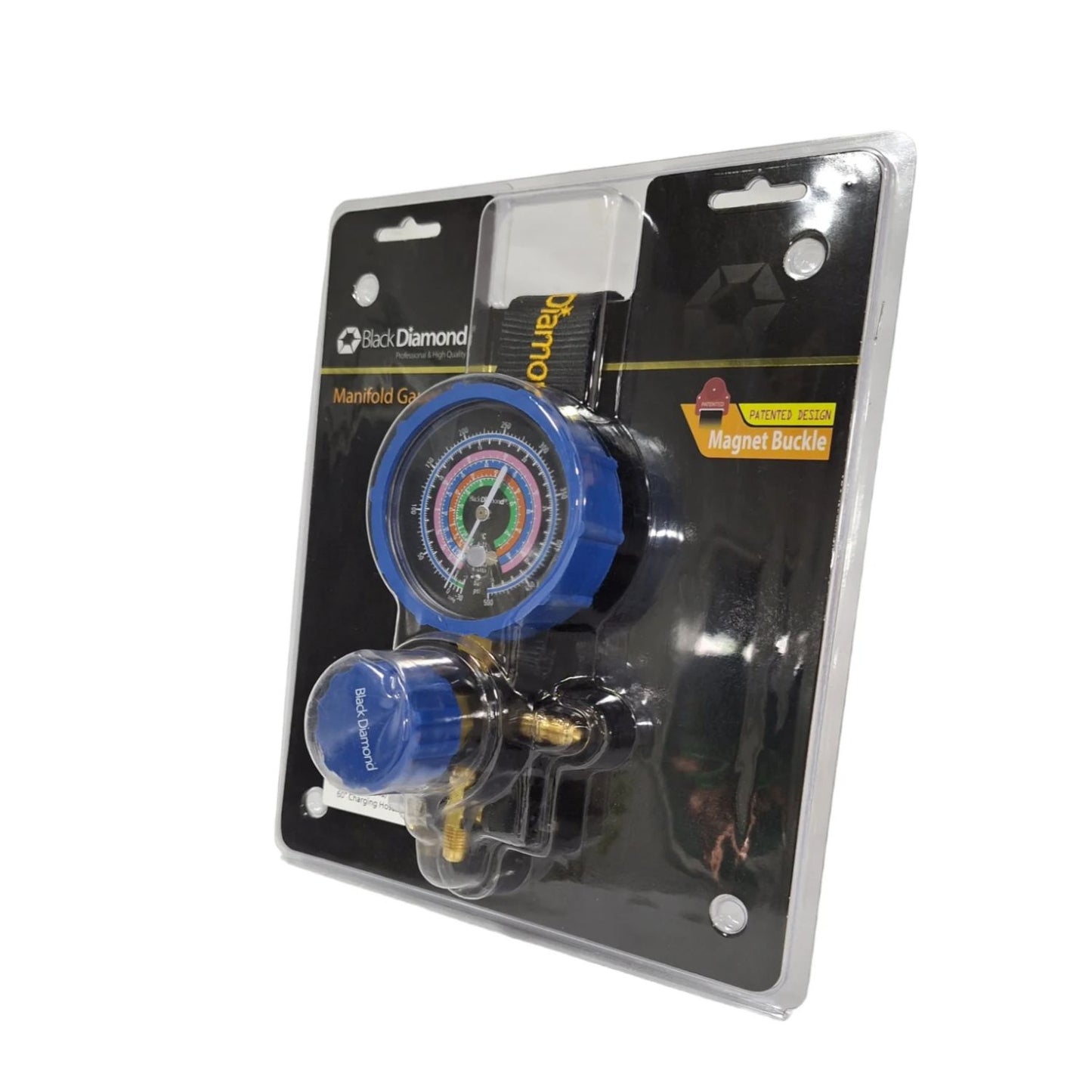 Manómetro de Baja Presión 20815 R22/R134A/R404A/R410A con Manguera de Alto Rendimiento