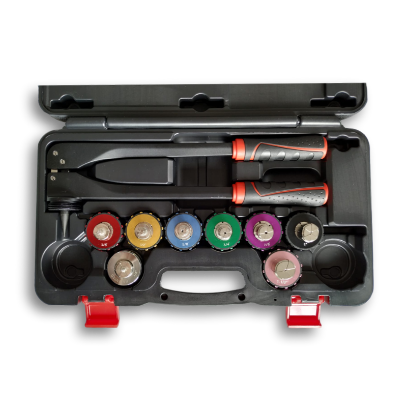 Expansores de Tubo Tamaño Múltiple , 9 Cabezales Intercambiables, Compacto y Ligero