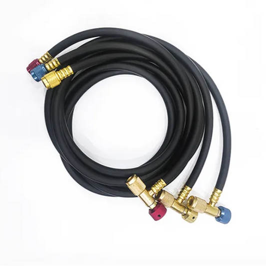 Kit de 3 Mangueras para Manómetro 1/4” x 1/4” con Válvulas de Seguridad Safe Seal Modelo 23335-SS