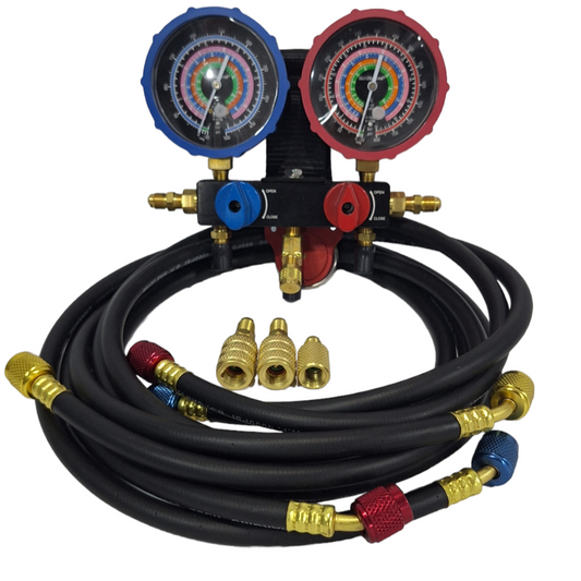 Manómetros Alta/Baja 29885 con Mangueras Rectangulares 800/4000 PSI