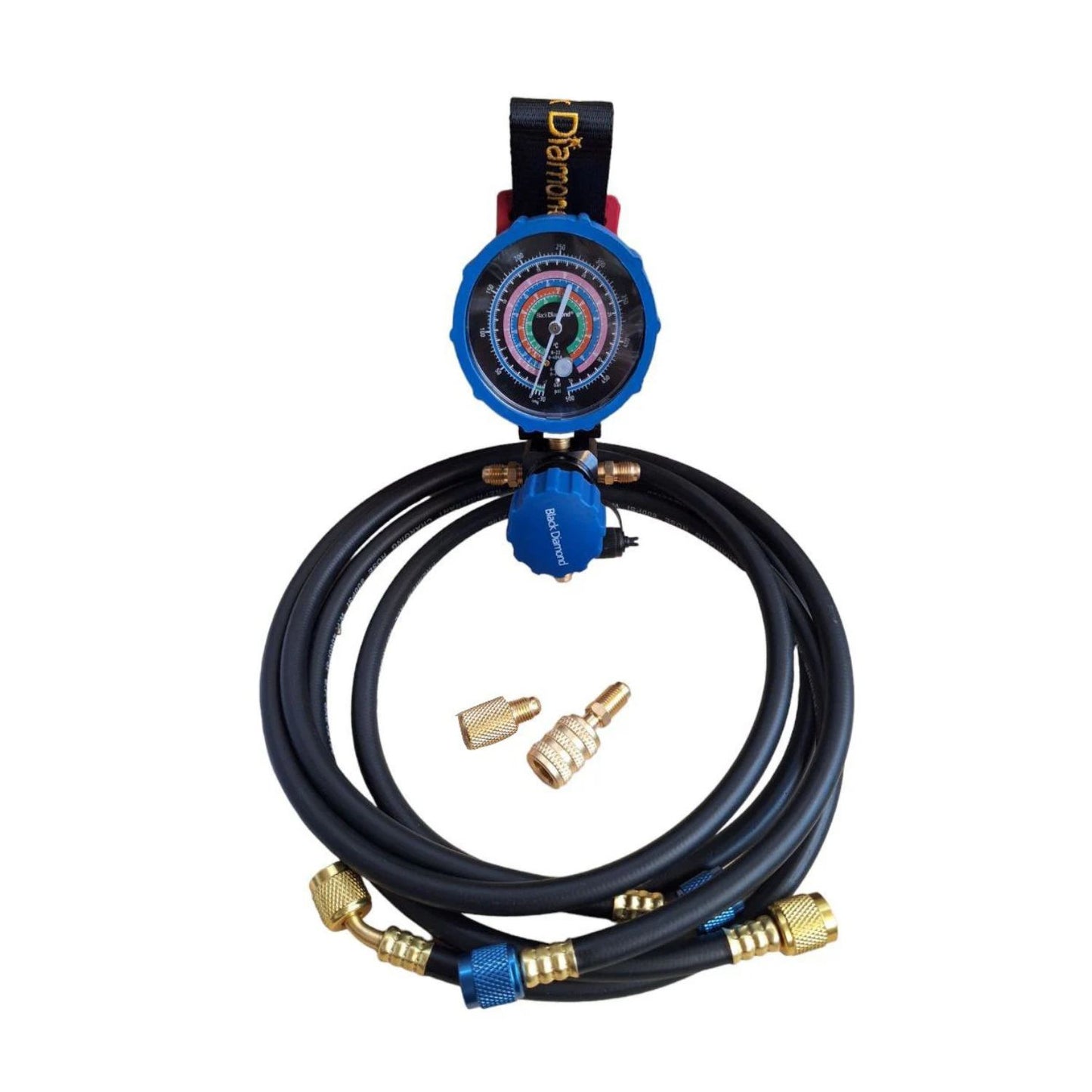 Manómetro de Baja Presión 20815 R22/R134A/R404A/R410A con Manguera de Alto Rendimiento