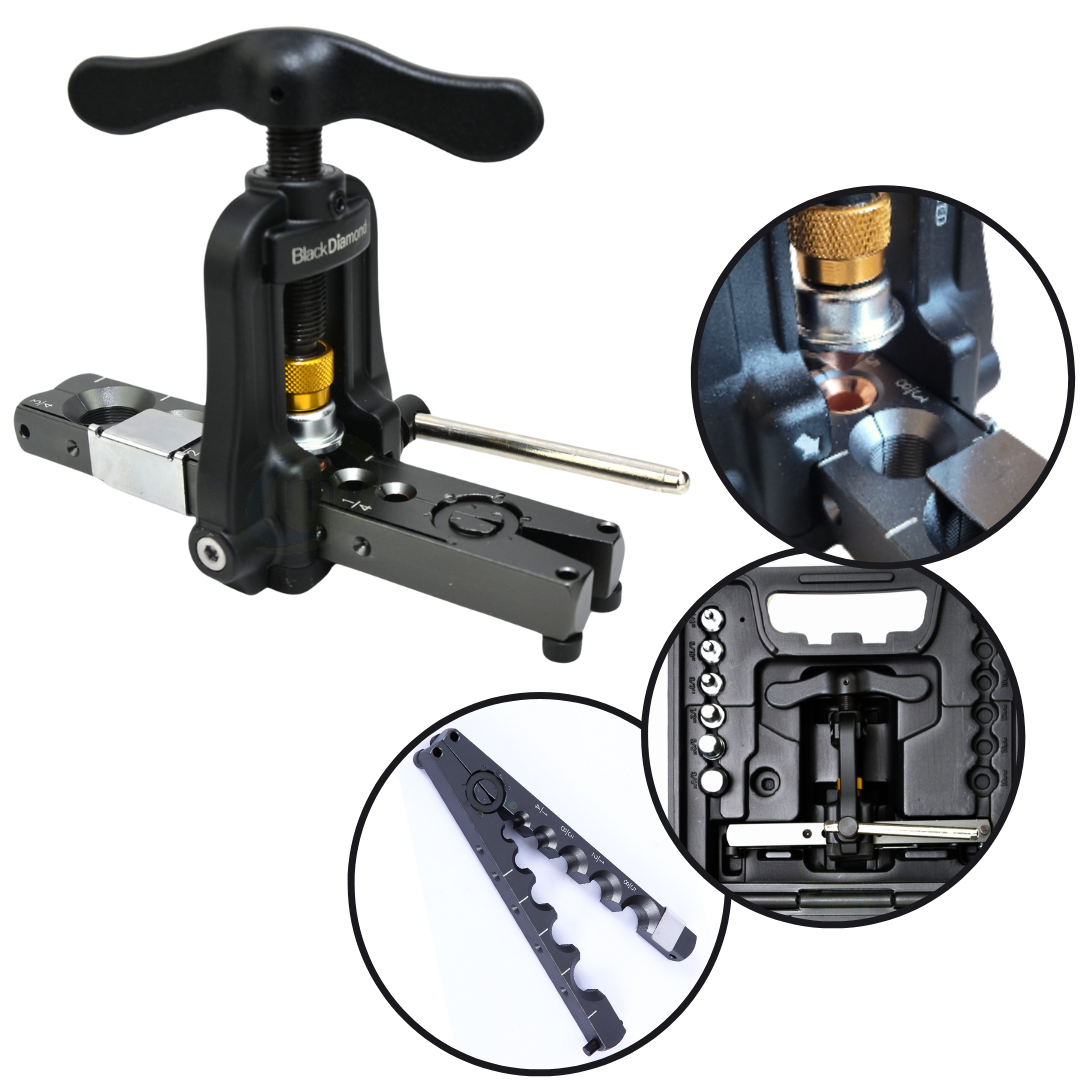 Rebordeador y Expansor 2 en 1, 1/4” - 3/4”: Abocardado y Ensanchado con Precisión para Tubos, 5 Tamaños