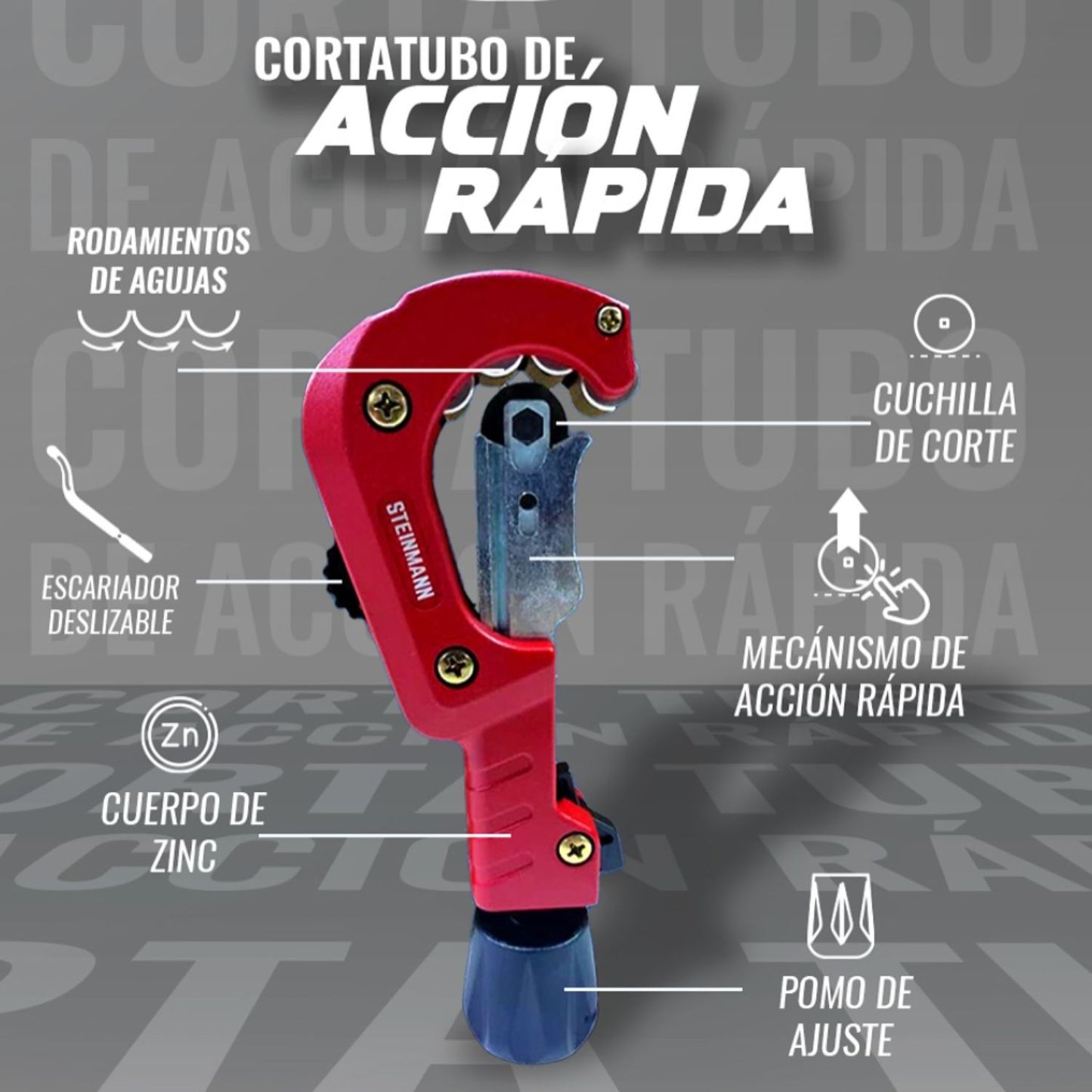 Cortatubo de Acción Rápida, Precisión y Rapidez con Diseño Profesional