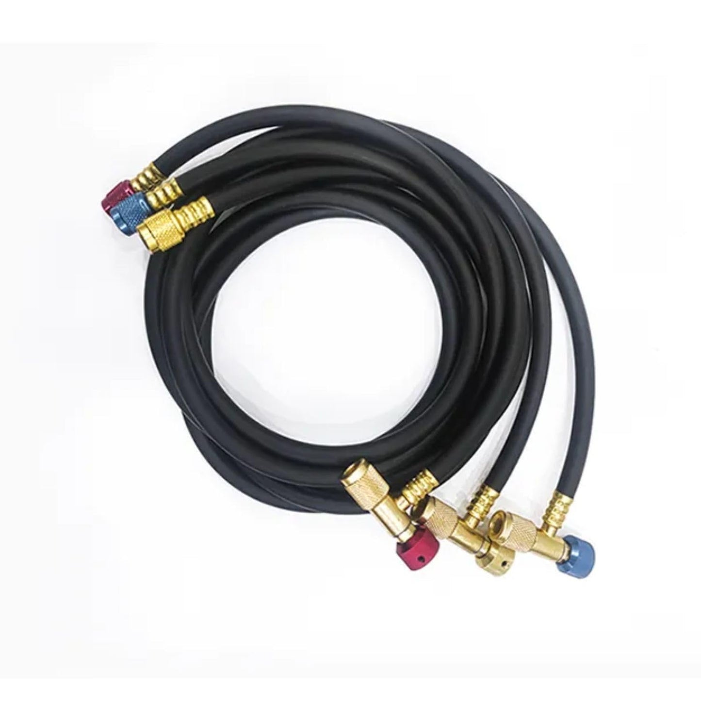 Kit de 3 Mangueras para Manómetro 1/4” x 5/16” con Válvulas T de Seguridad Safe Seal HVAC Manifolds Modelo 23435-SS